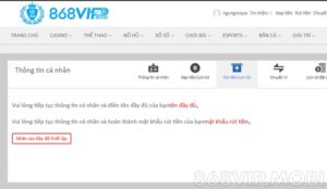 Hướng dẫn cách rút tiền tại 868VIP trực tuyến